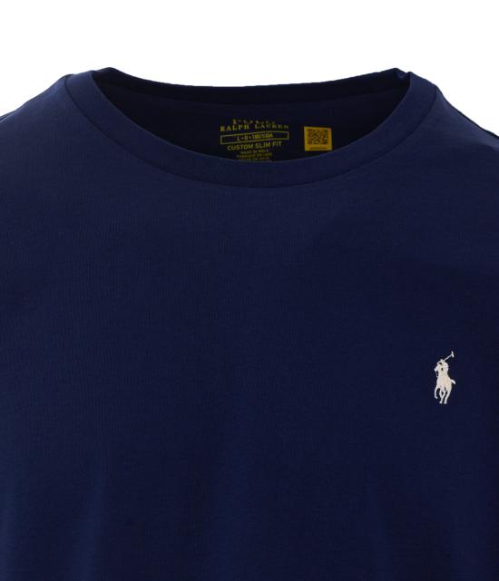 26FW 폴로 랄프로렌 포니로고 자수 반팔 티셔츠 710671438525 NEWPORT NAVY BLUE - POLO RALPH LAUREN