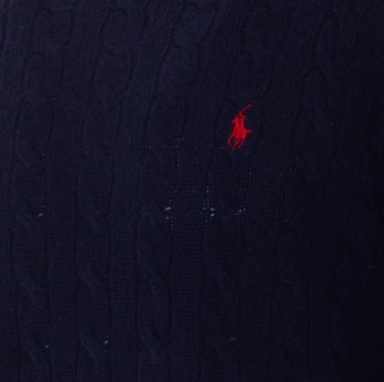 26FW 폴로 랄프로렌 케이블 니트 스웨터 710876762002 HUNTER NAVY BLUE - POLO RALPH LAUREN