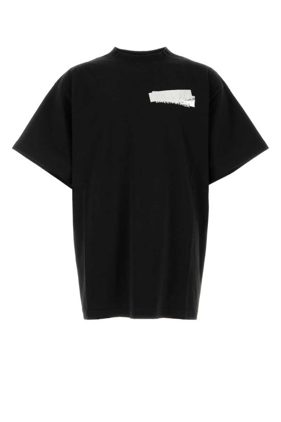 26FW 발렌시아가 반팔 티셔츠 850345TVVE2 1000 Black