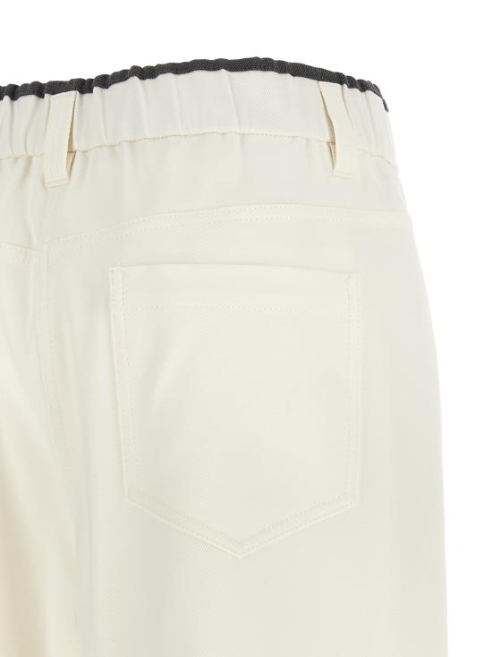 26FW 브루넬로 쿠치넬리 스트레이트 팬츠 MA126P9330C1542 White - BRUNELLO CUCINELLI