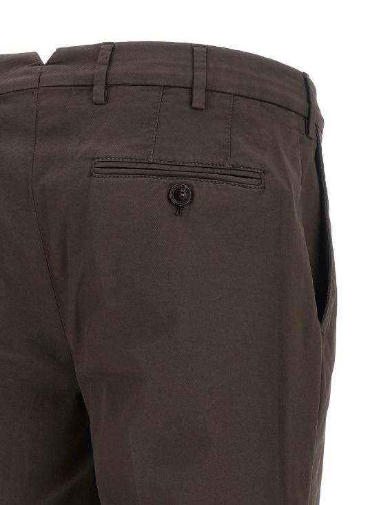26FW 브루넬로 쿠치넬리 코튼 스트래치 미드 라이즈 슬림 핏 치노 M289LI1770C6348 Brown - BRUNELLO CUCINELLI