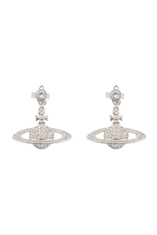 26FW 비비안웨스트우드 미니 바스 릴리프 드롭 귀걸이 62020025 02P116 CN PLATINUM CRYSTAL - VIVIENNE WESTWOOD