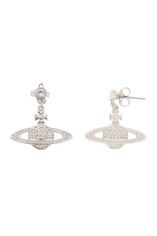26FW 비비안웨스트우드 미니 바스 릴리프 드롭 귀걸이 62020025 02P116 CN PLATINUM CRYSTAL - VIVIENNE WESTWOOD