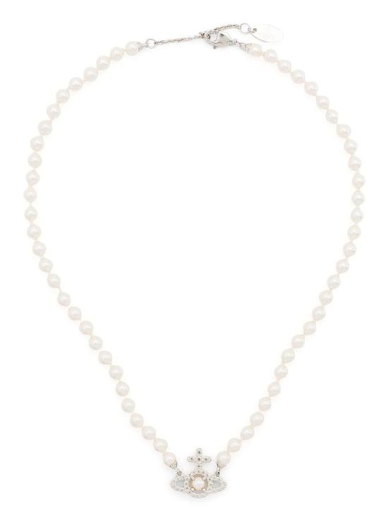26FW 비비안웨스트우드 올림피아 펄 목걸이 6301011P 02P373 SM PLATINUM WHITE CREAM ROSE