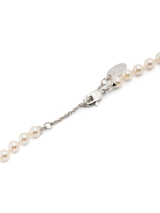 26FW 비비안웨스트우드 올림피아 펄 목걸이 6301011P 02P373 SM PLATINUM WHITE CREAM ROSE - VIVIENNE WESTWOOD