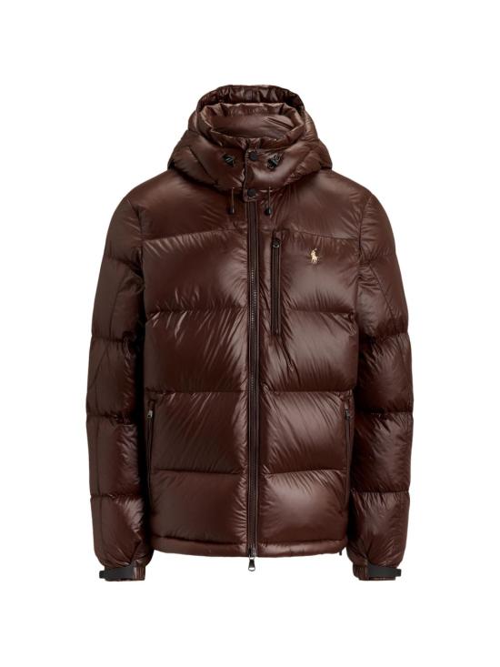 26FW 랄프 로렌 포니 로고 후디드 패딩 710968281500 NUTMEG BROWN
