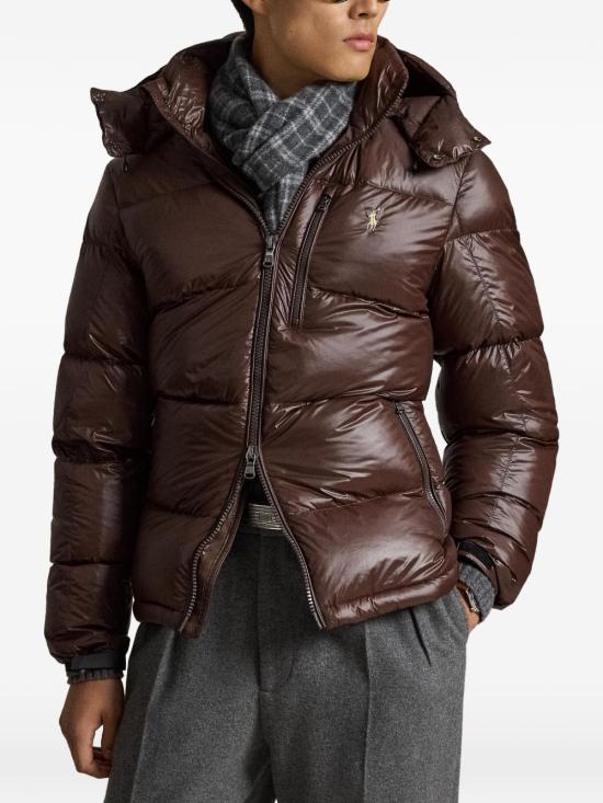 26FW 랄프 로렌 포니 로고 후디드 패딩 710968281500 NUTMEG BROWN - RALPH LAUREN
