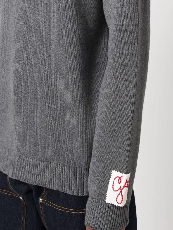  골든구스 로고 코튼 라운드넥 스웨터 GMP00841 P00066260304 DARK GREY - GOLDEN GOOSE