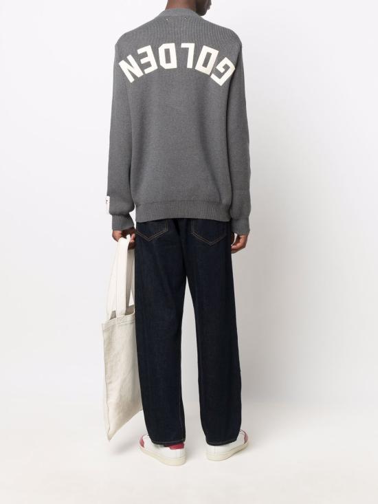  골든구스 로고 코튼 라운드넥 스웨터 GMP00841 P00066260304 DARK GREY - GOLDEN GOOSE