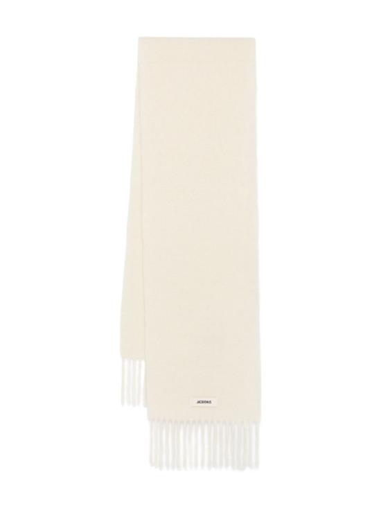 26FW 자크뮈스 프린지 울 스카프 ACU00572BOT4032 110 OFFWHITE - JACQUEMUS