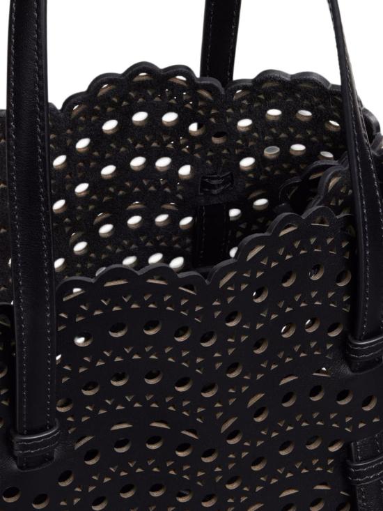 26FW 알라이아 비엔 웨이브 럭스 카프스킨 미나 25 백 AA1S06725I251 999 BLACK - ALAIA