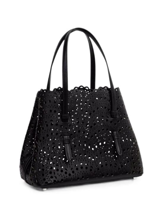 26FW 알라이아 비엔 웨이브 럭스 카프스킨 미나 25 백 AA1S06725I251 999 BLACK - ALAIA