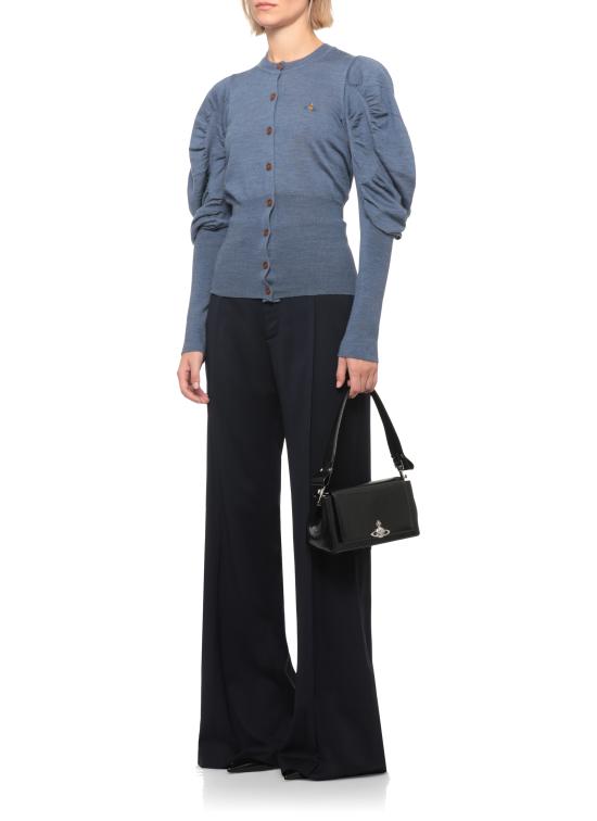 26FW 비비안웨스트우드 오르브 엠보싱 카프스킨 토트백 4602000WW L00EON401 BLACK - VIVIENNE WESTWOOD