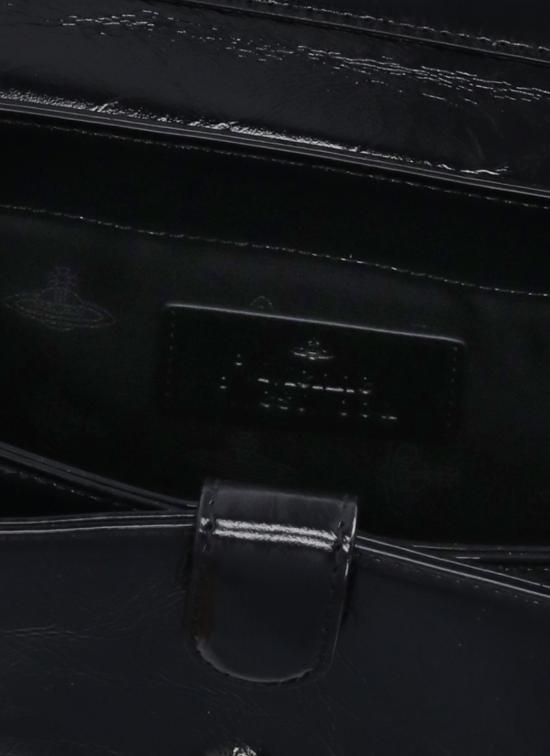 26FW 비비안웨스트우드 오르브 엠보싱 카프스킨 토트백 4602000WW L00EON401 BLACK - VIVIENNE WESTWOOD