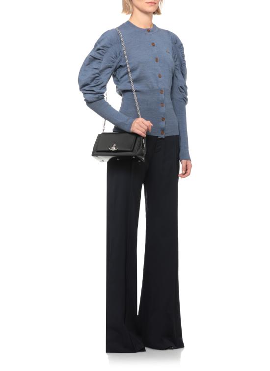 26FW 비비안웨스트우드 오르브 엠보싱 카프스킨 토트백 4602000WW L00EON401 BLACK - VIVIENNE WESTWOOD