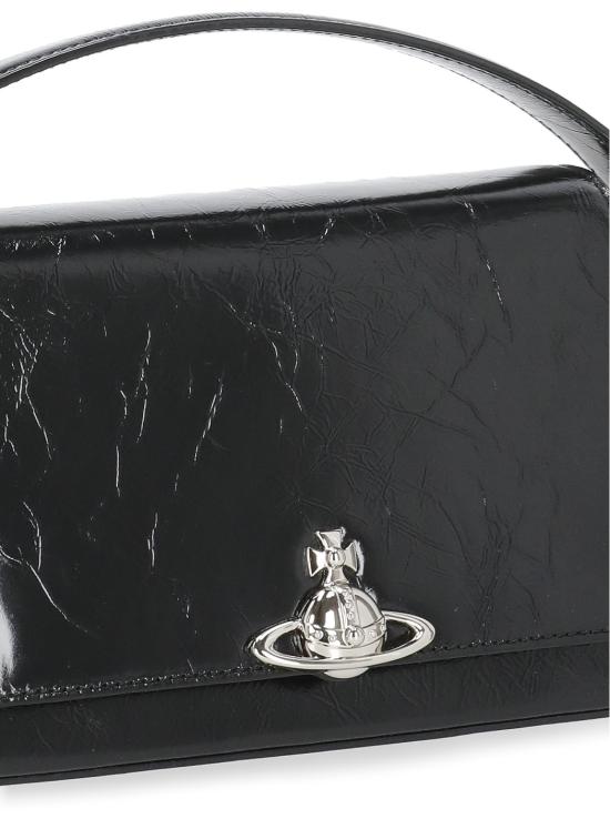26FW 비비안웨스트우드 오르브 엠보싱 카프스킨 토트백 4602000WW L00EON401 BLACK - VIVIENNE WESTWOOD