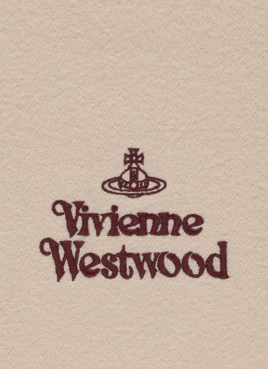 26FW 비비안웨스트우드 자수 로고 머플러 81030007 W00Q7 AACC406 BEIGE - VIVIENNE WESTWOOD
