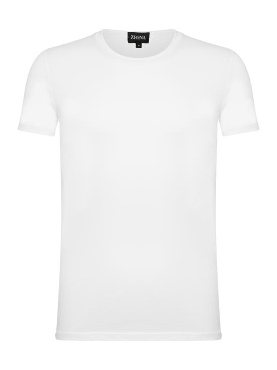 26FW 에르메네질도제냐 반팔 티셔츠 N3M201860 100 WHITE