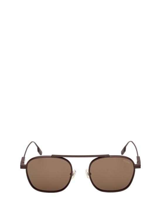 26FW 에르메네질도제냐 선글라스 EZ0290 49E MATTE DARK BROWN