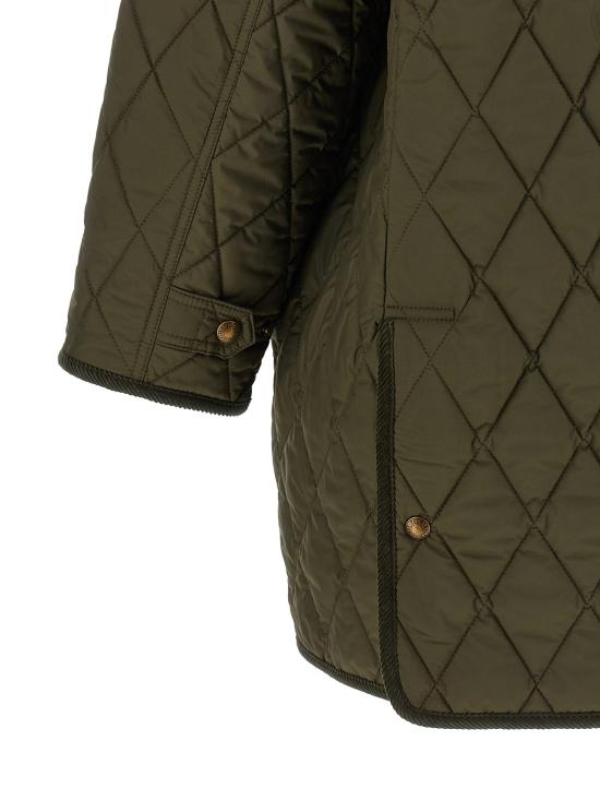 26FW 폴로 랄프로렌 패딩 자수 장식이 있는 퀼팅  재킷 (녹색) - POLO RALPH LAUREN