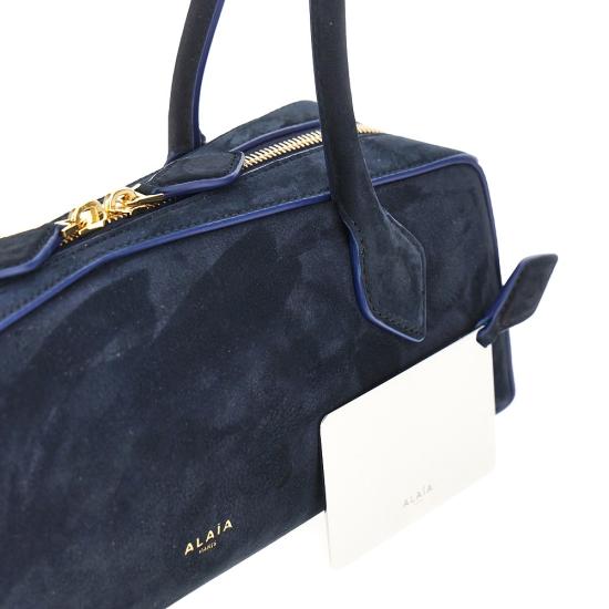 26FW 알라이아 르 테켈 미디움 레더 숄더백 AA1S06033CA214 Blue - ALAIA