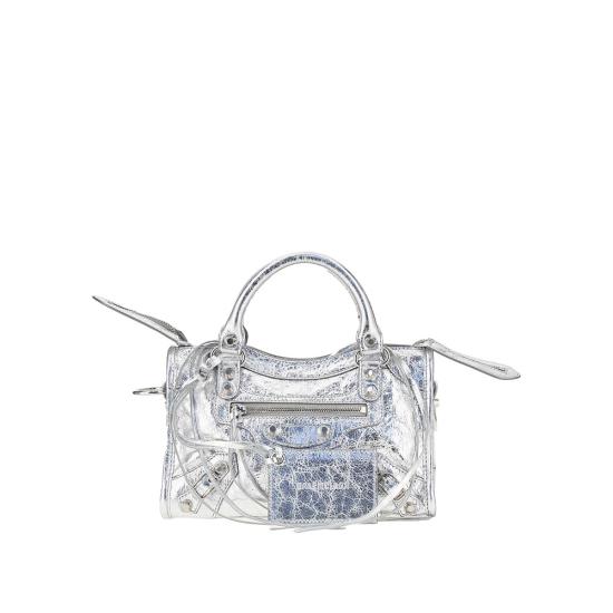 26FW 발렌시아가 르 시티 백 미니 8657632AB4V Silver
