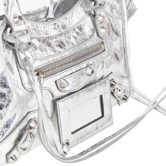 26FW 발렌시아가 르 시티 백 미니 8657632AB4V Silver - BALENCIAGA
