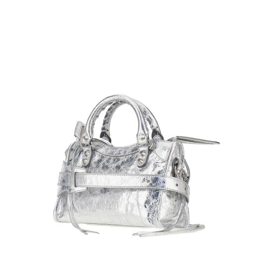 26FW 발렌시아가 르 시티 백 미니 8657632AB4V Silver - BALENCIAGA