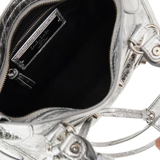 26FW 발렌시아가 르 시티 백 미니 8657632AB4V Silver - BALENCIAGA