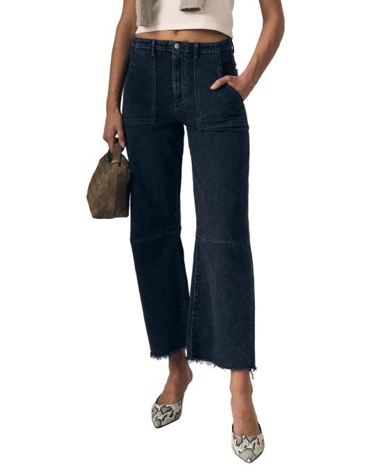  르장 데님 팬츠 르 진 유틸리티 소프트 배럴 진 페이드 투 블랙 - LE JEAN