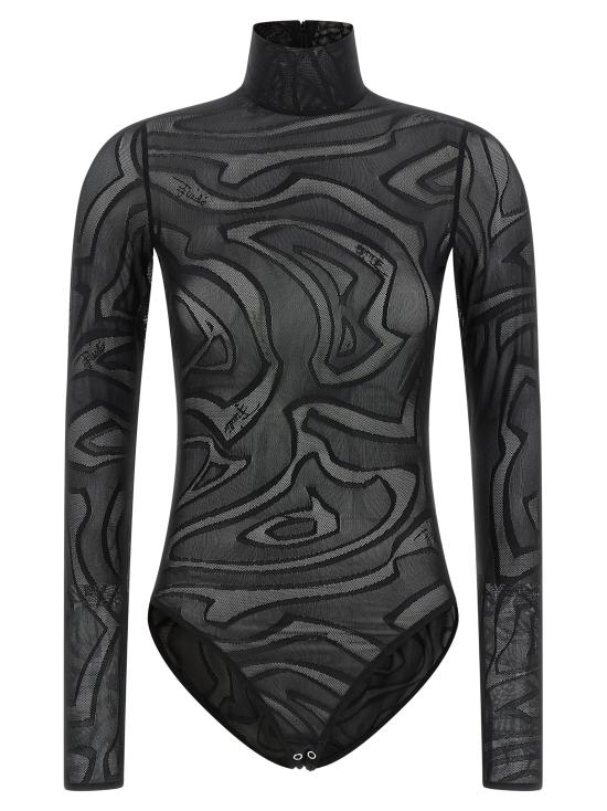 26FW 에밀리오푸치 바디수트 티셔츠 6UJM706U715999 Black
