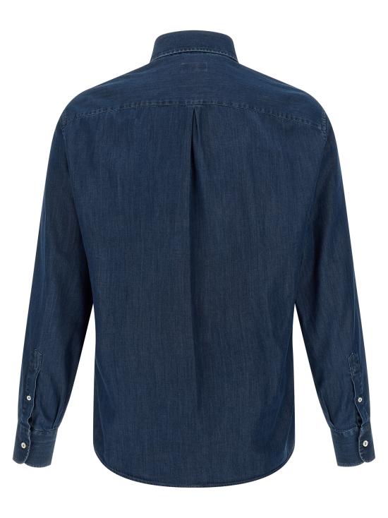 26SS 브루넬로 쿠치넬리 긴팔 셔츠 MR6830621 C003 BLUE DOM - BRUNELLO CUCINELLI