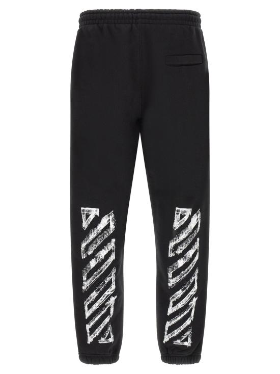  오프화이트 트레이닝/조거 팬츠 LDOMCH057F26FLE00300001001 BLACK - OFF WHITE