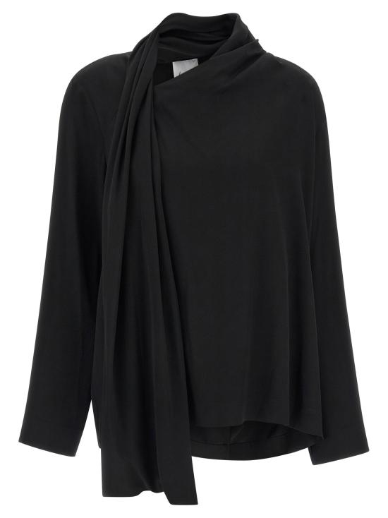 누드 블라우스 LD1103W2625009 BLACK