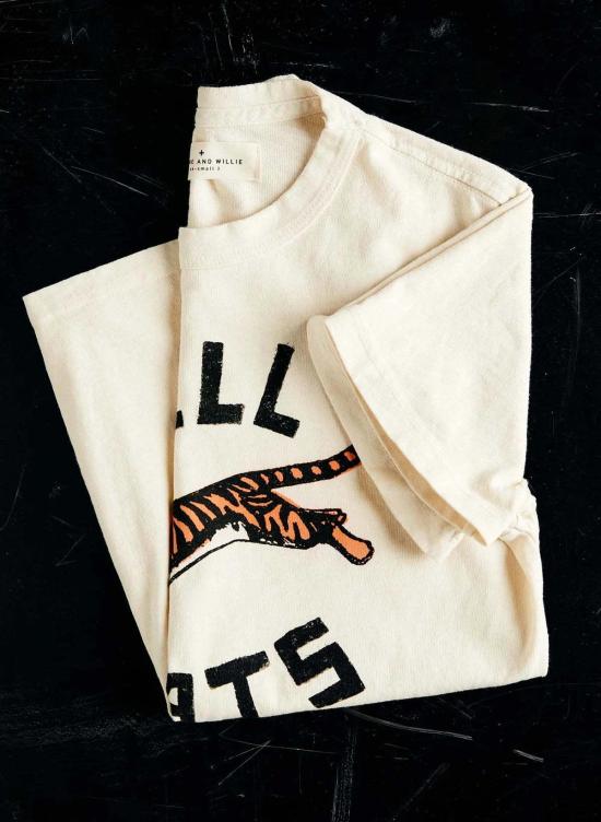  Imogene + Willie 반팔 티셔츠 이모진 + 윌리 "헬 캣츠" 티셔츠 - OTHER BRANDS