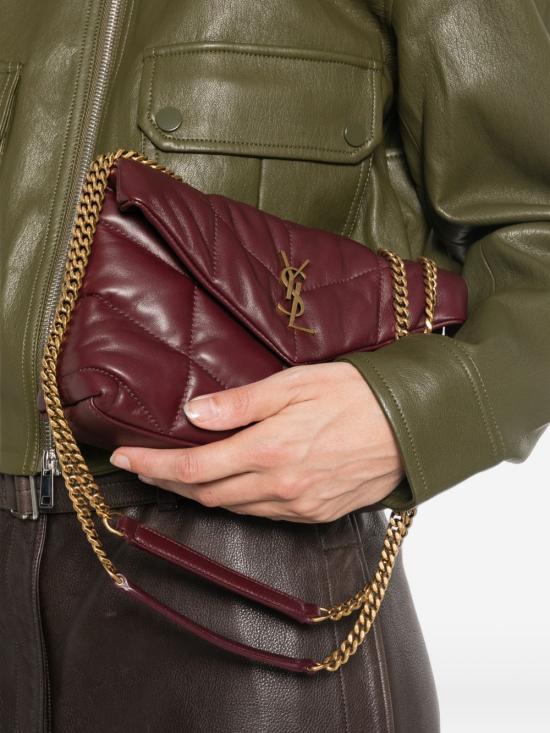 26FW 생로랑 토이 푸퍼 램스킨 숄더백 759337 1EL076197 BORDEAUX - SAINT LAURENT