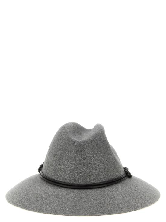  브루넬로 쿠치넬리 모자 LDMCAP90232C073 GRAY - BRUNELLO CUCINELLI