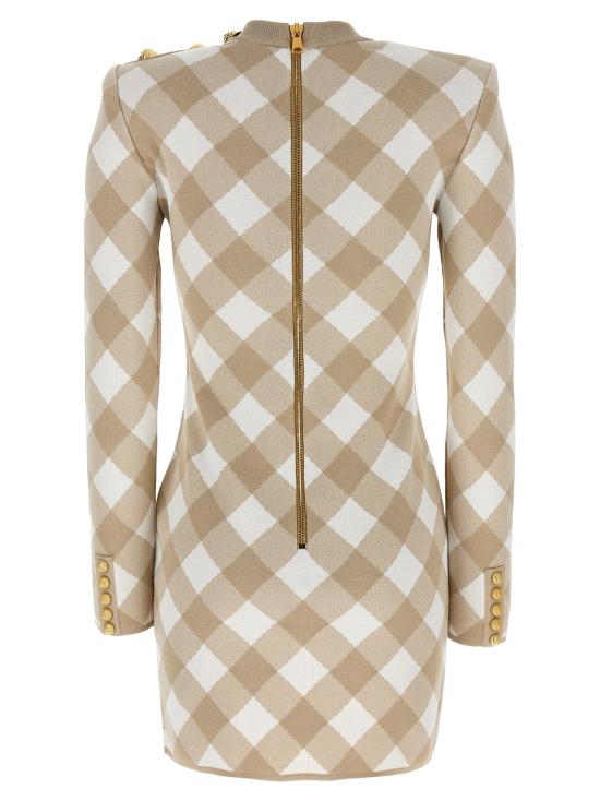  발망 원피스 LDDF0R8739KH56GVQ BEIGE - BALMAIN