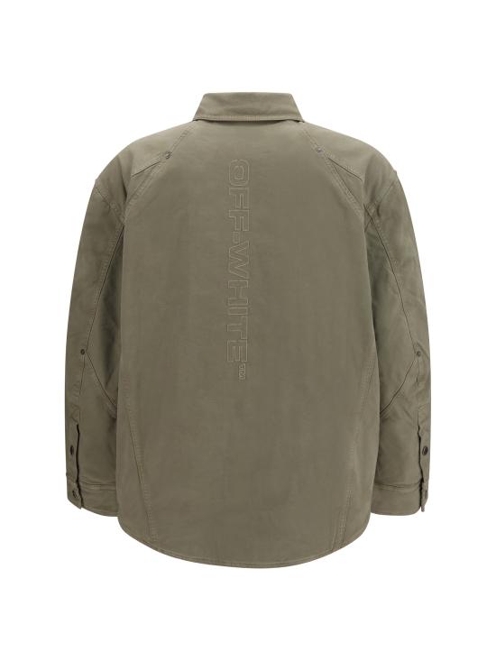 26FW 오프화이트 자켓 OMES01DF26FAB00130 312 GREEN - OFF WHITE
