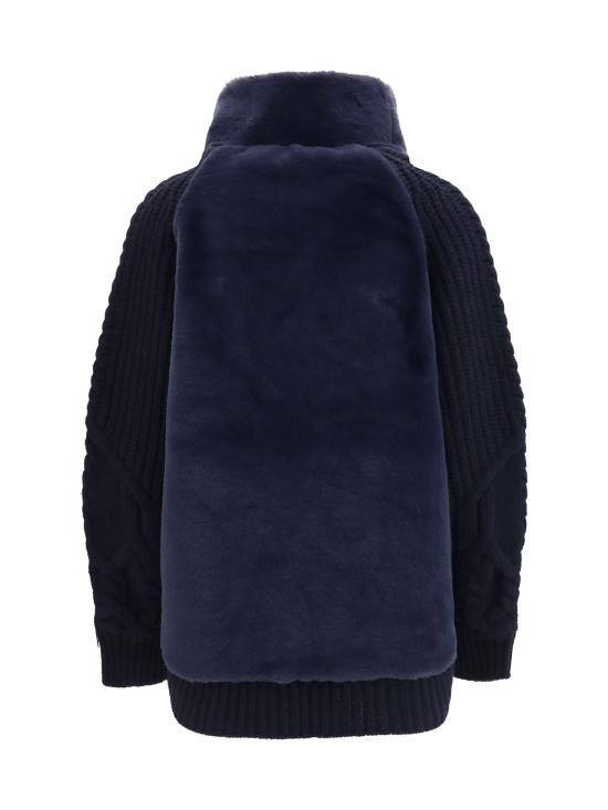 26FW 에르노 컬러 케이블 니트 가디건 MC000203D70016 9200 NAVY - HERNO