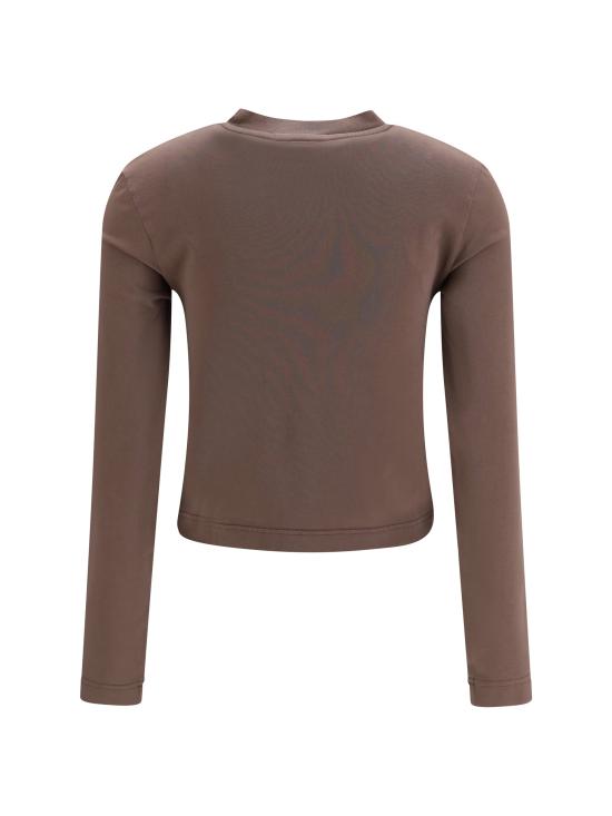 26FW 자크뮈스 그로그랭 로고 롱슬리브 티셔츠 TSW00155AJ00124 850 BROWN - JACQUEMUS