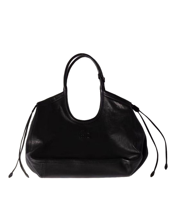 26FW 미우미우 로고 레더 토트백 ULT 010706 NOIR TU BLACK - MIU MIU