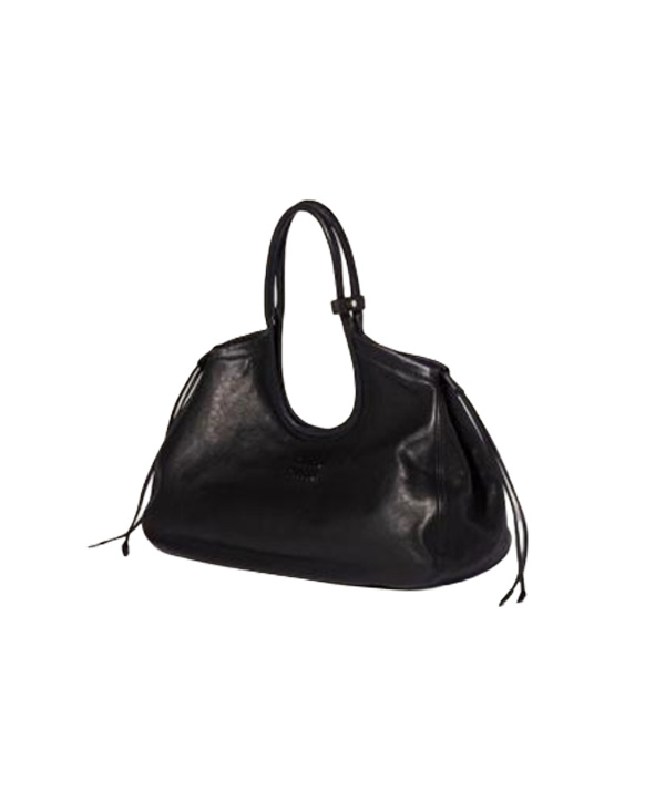 26FW 미우미우 로고 레더 토트백 ULT 010706 NOIR TU BLACK - MIU MIU