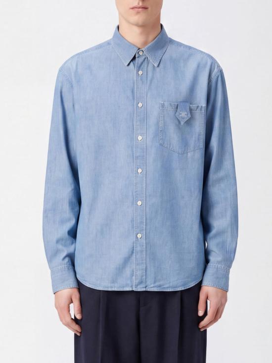26FW 셀린느 코튼 데님 셔츠 RC0N42N68 GGG2 Blue