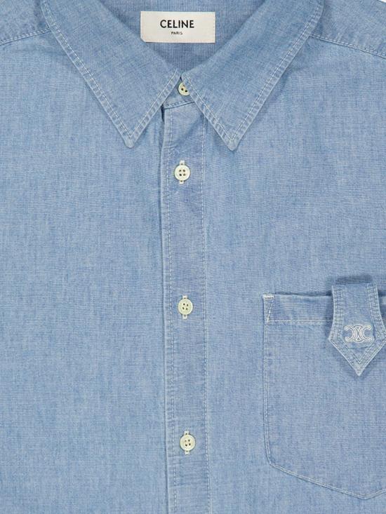 26FW 셀린느 코튼 데님 셔츠 RC0N42N68 GGG2 Blue - CELINE