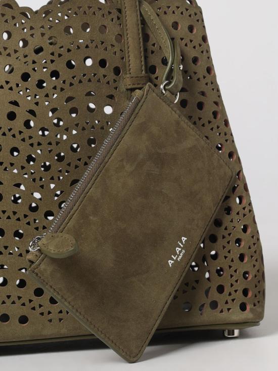 26FW 알라이아 비엔 웨이브 럭스 카프스킨 미나 25 백 AA1S06725CA322 U21 Green - ALAIA