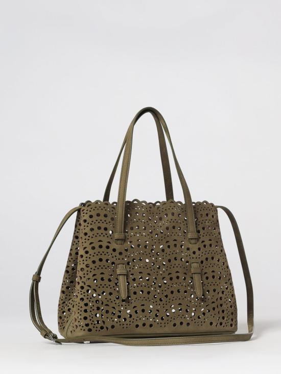 26FW 알라이아 비엔 웨이브 럭스 카프스킨 미나 25 백 AA1S06725CA322 U21 Green - ALAIA