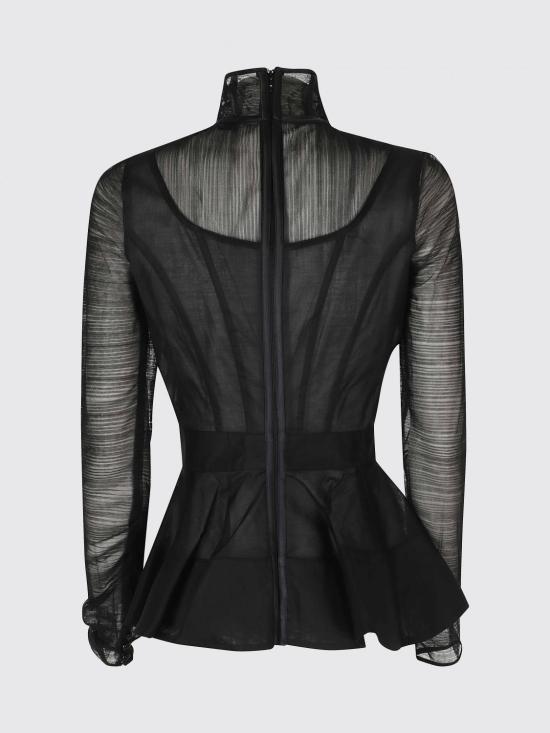 26FW 엘리자베타프랜치 탑 CA18267E2 110 Black - ELISABETTA FRANCHI