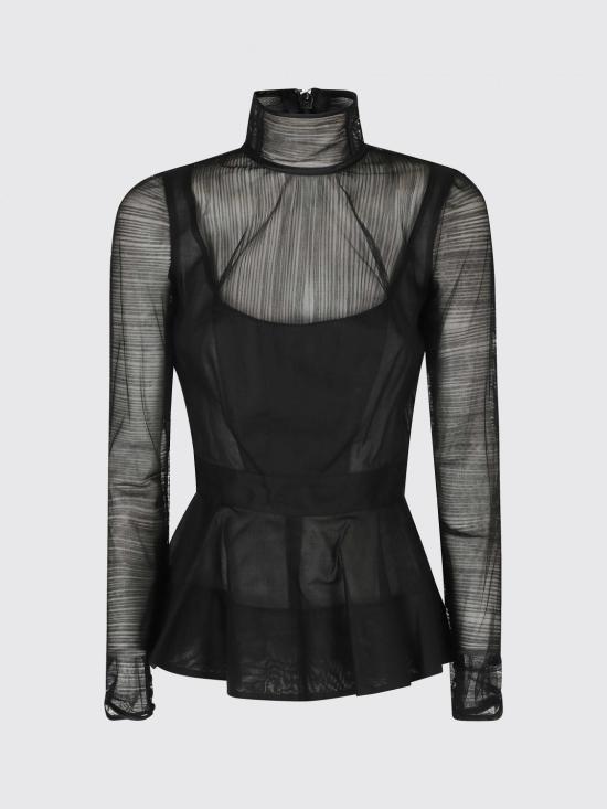 26FW 엘리자베타프랜치 탑 CA18267E2 110 Black - ELISABETTA FRANCHI