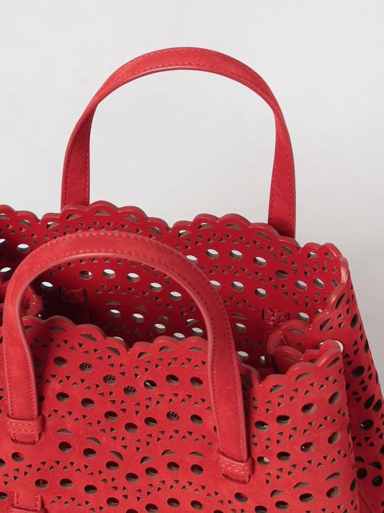 26FW 알라이아 비엔 웨이브 럭스 카프스킨 미나 20 백 AA1S06720CA322 385 Red - ALAIA